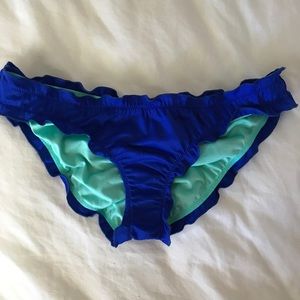 Victoria’s Secret Blue Scrunch Bikini Bottoms